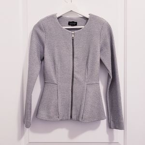 TOPSHOP Grey Knit Blazer - Size 2
